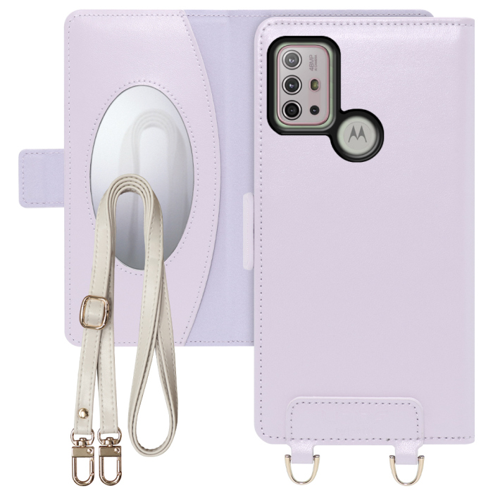[ LOOF SWEET MIRROR Series ] moto g10 / g30 motog10 motog30 スマホケース  ショルダー付き手帳型スマホケース ミラー付き カードポケット 本革 [ moto g10/g30 ]