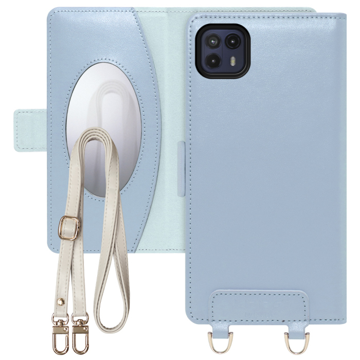 [ LOOF SWEET MIRROR Series ] moto g50 5G motog505g motog50 スマホケース  ショルダー付き手帳型スマホケース ミラー付き カードポケット 本革 [ moto g50 5G ]