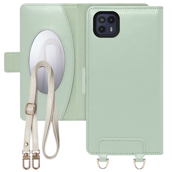 [ LOOF SWEET MIRROR Series ] moto g50 5G motog505g motog50 スマホケース  ショルダー付き手帳型スマホケース ミラー付き カードポケット 本革 [ moto g50 5G ]