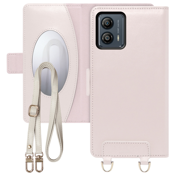 [ LOOF SWEET MIRROR Series ] moto g53j 5G / g53y 5G motorola g53j5G g53y5G スマホケース  ショルダー付き手帳型スマホケース ミラー付き カードポケット 本革 [ moto g53j 5G / g53y 5G ]