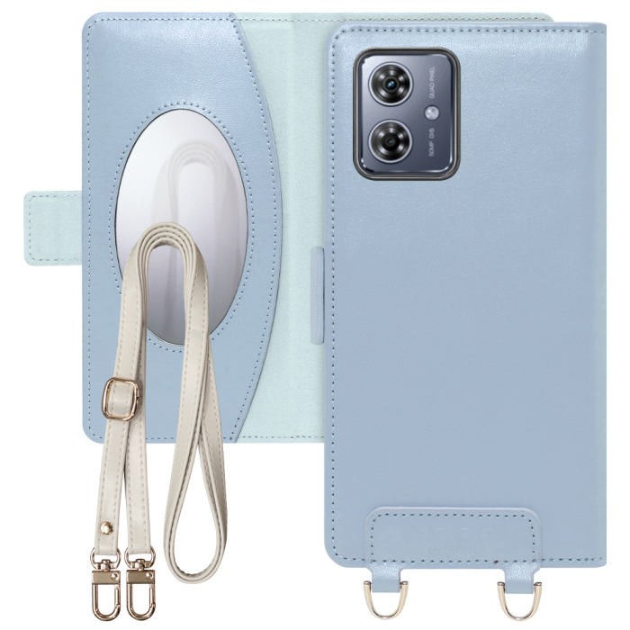 [ LOOF SWEET MIRROR Series ] moto g64 5G / g64y 5G  スマホケース  ショルダー付き手帳型スマホケース ミラー付き カードポケット 本革 [ moto g64 5G / g64y 5G ]