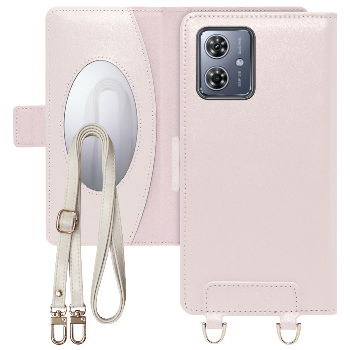 [ LOOF SWEET MIRROR Series ] moto g64 5G / g64y 5G  スマホケース  ショルダー付き手帳型スマホケース ミラー付き カードポケット 本革 [ moto g64 5G / g64y 5G ]