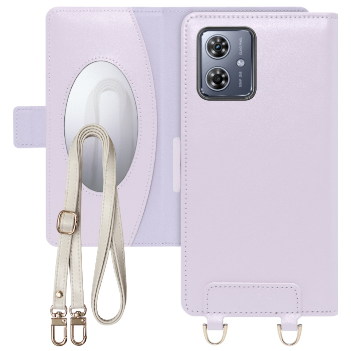 [ LOOF SWEET MIRROR Series ] moto g64 5G / g64y 5G  スマホケース  ショルダー付き手帳型スマホケース ミラー付き カードポケット 本革 [ moto g64 5G / g64y 5G ]