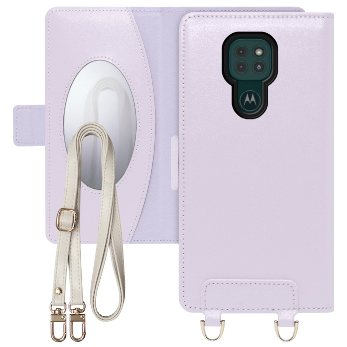 [ LOOF SWEET MIRROR Series ] moto g9 play motog9play g9play スマホケース  ショルダー付き手帳型スマホケース ミラー付き カードポケット 本革 [ moto g9 play ]