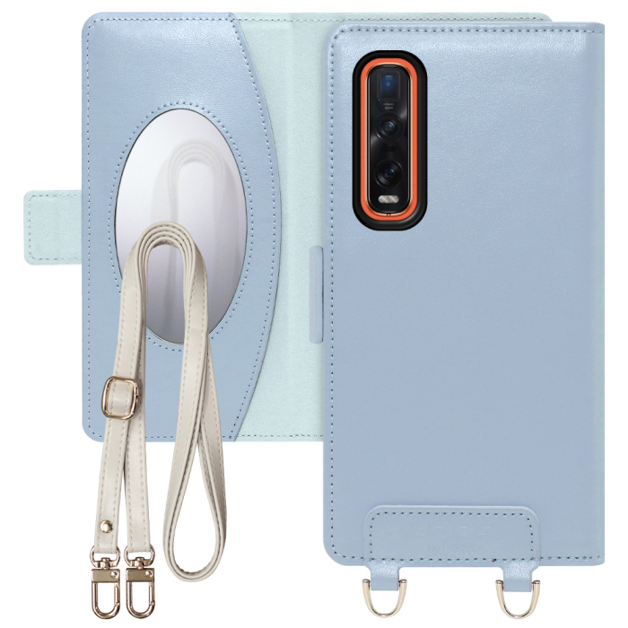 [ LOOF SWEET MIRROR Series ] OPPO Find X2 Pro OPG01 findx2pro findx2 x2pro スマホケース  ショルダー付き手帳型スマホケース ミラー付き カードポケット 本革 [ OPPO Find X2 Pro ]