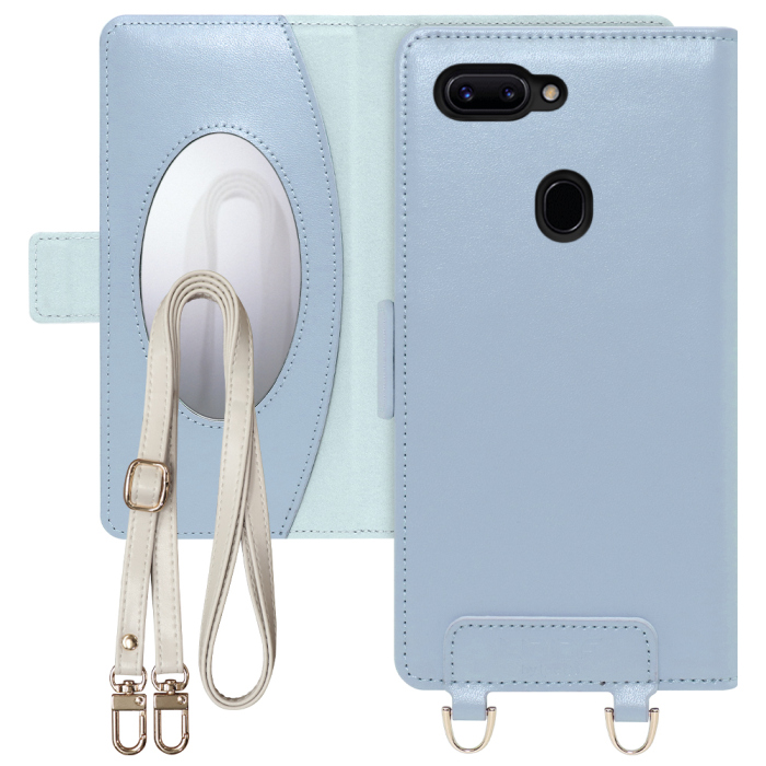 [ LOOF SWEET MIRROR Series ] OPPO R15 Pro r15pro スマホケース  ショルダー付き手帳型スマホケース ミラー付き カードポケット 本革 [ OPPO R15 Pro ]