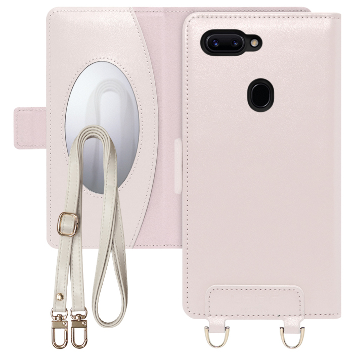 [ LOOF SWEET MIRROR Series ] OPPO R15 Pro r15pro スマホケース  ショルダー付き手帳型スマホケース ミラー付き カードポケット 本革 [ OPPO R15 Pro ]