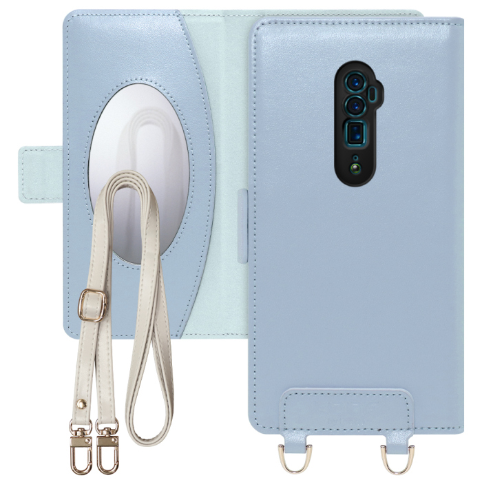 [ LOOF SWEET MIRROR Series ] OPPO Reno 10x Zoom reno10xzoom 10xzoom スマホケース  ショルダー付き手帳型スマホケース ミラー付き カードポケット 本革 [ OPPO Reno 10x Zoom ]