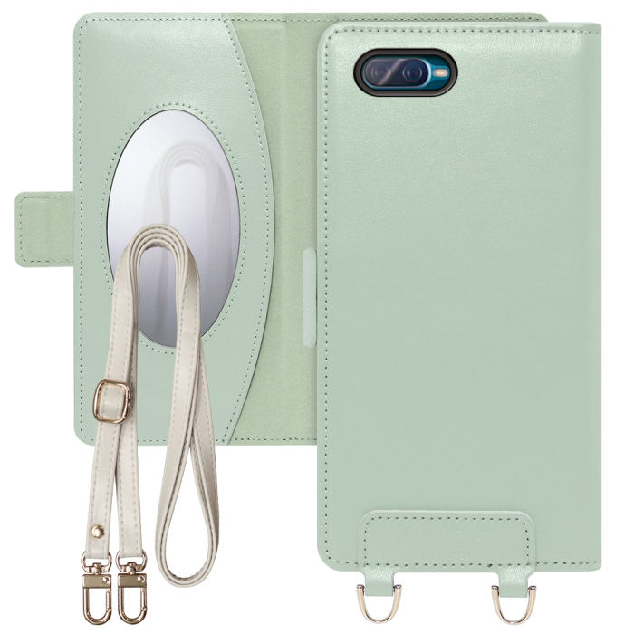[ LOOF SWEET MIRROR Series ] OPPO Reno A / Reno A 128G renoa renoa128g スマホケース  ショルダー付き手帳型スマホケース ミラー付き カードポケット 本革 [ OPPO Reno A / Reno A 128G ]