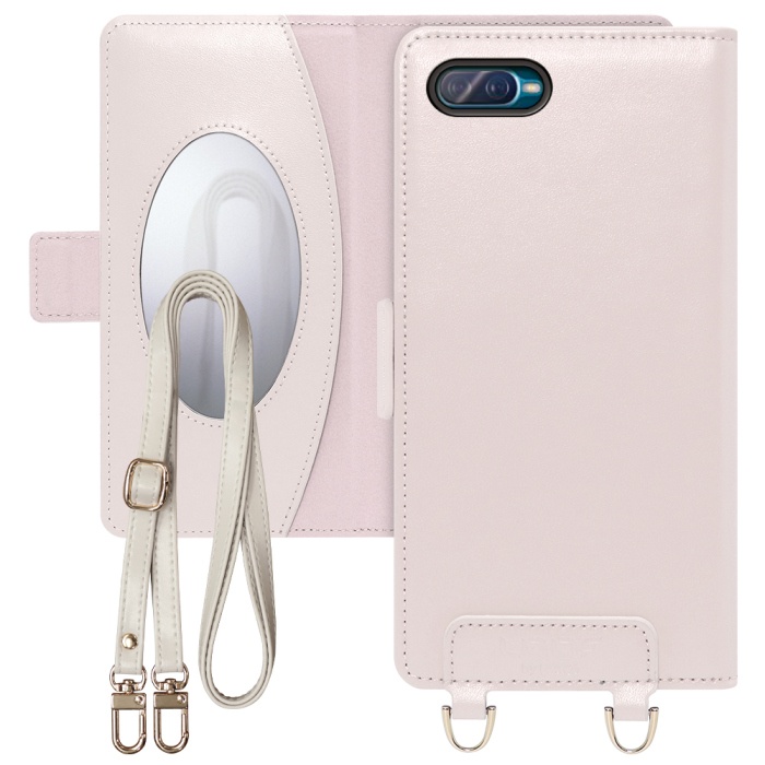 [ LOOF SWEET MIRROR Series ] OPPO Reno A / Reno A 128G renoa renoa128g スマホケース  ショルダー付き手帳型スマホケース ミラー付き カードポケット 本革 [ OPPO Reno A / Reno A 128G ]