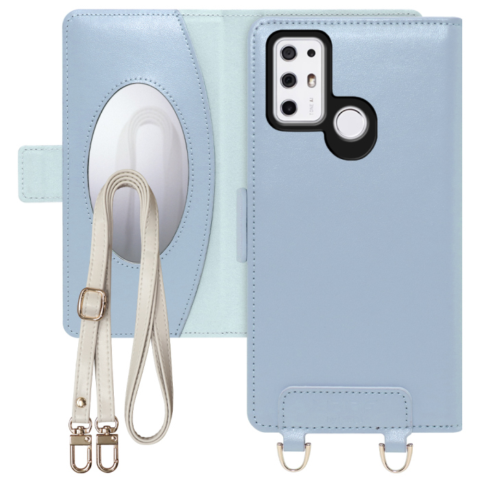 [ LOOF SWEET MIRROR Series ] TONE e21 tonee21 スマホケース  ショルダー付き手帳型スマホケース ミラー付き カードポケット 本革 [ TONE e21 ]
