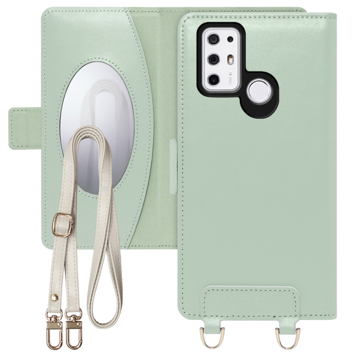 [ LOOF SWEET MIRROR Series ] TONE e21 tonee21 スマホケース  ショルダー付き手帳型スマホケース ミラー付き カードポケット 本革 [ TONE e21 ]