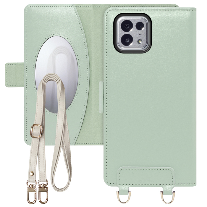 [ LOOF SWEET MIRROR Series ] TONE e22 tonee22 スマホケース  ショルダー付き手帳型スマホケース ミラー付き カードポケット 本革 [ TONE e22 ]