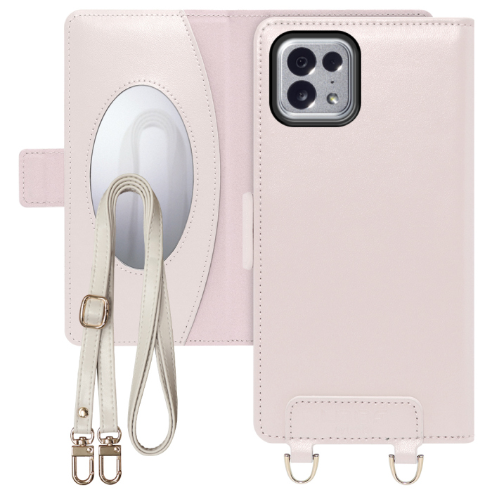 [ LOOF SWEET MIRROR Series ] TONE e22 tonee22 スマホケース  ショルダー付き手帳型スマホケース ミラー付き カードポケット 本革 [ TONE e22 ]