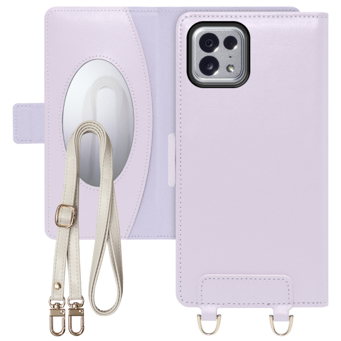 [ LOOF SWEET MIRROR Series ] TONE e22 tonee22 スマホケース  ショルダー付き手帳型スマホケース ミラー付き カードポケット 本革 [ TONE e22 ]