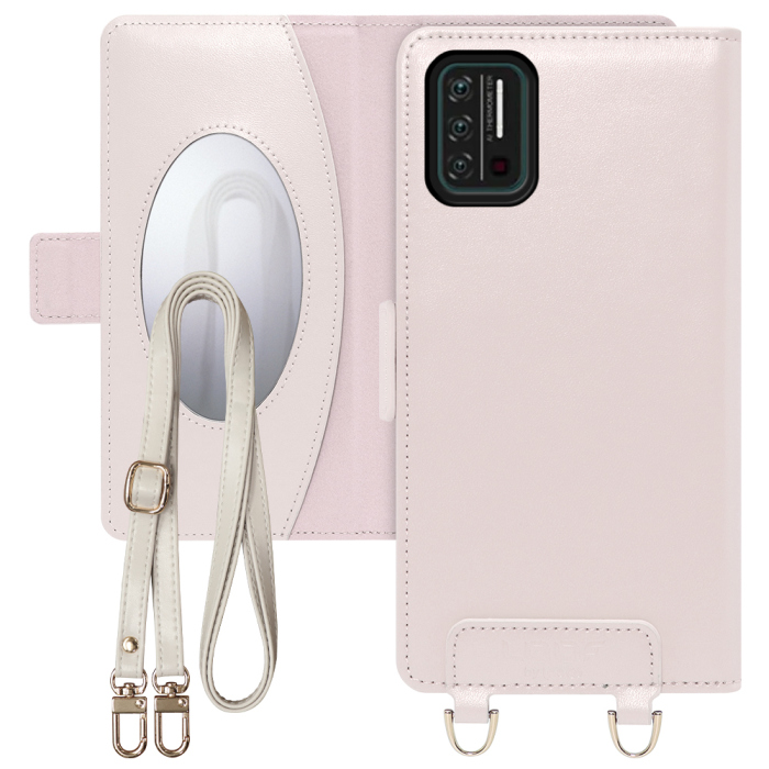 [ LOOF SWEET MIRROR Series ] UMIDIGI A7S  スマホケース  ショルダー付き手帳型スマホケース ミラー付き カードポケット 本革 [ UMIDIGI A7S ]
