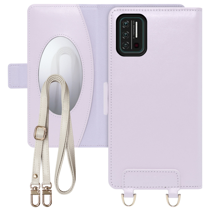 [ LOOF SWEET MIRROR Series ] UMIDIGI A7S  スマホケース  ショルダー付き手帳型スマホケース ミラー付き カードポケット 本革 [ UMIDIGI A7S ]