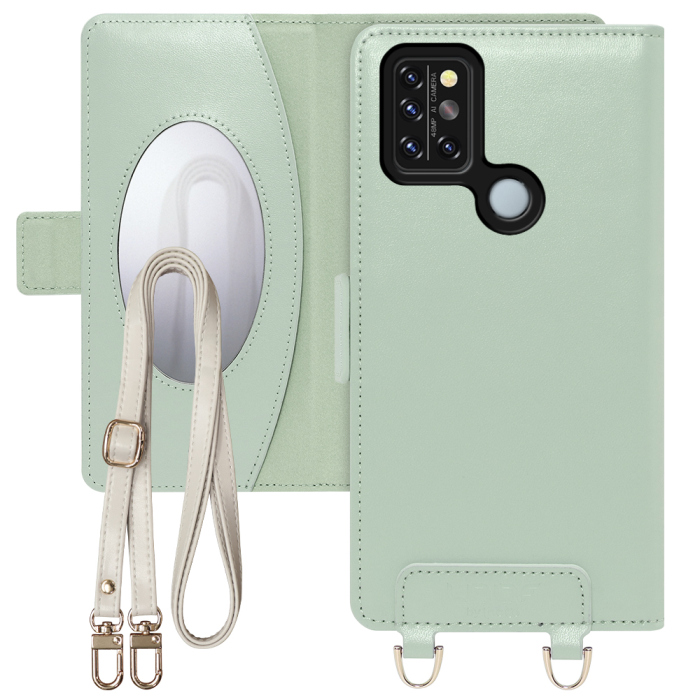 [ LOOF SWEET MIRROR Series ] UMIDIGI A9 Pro a9pro スマホケース  ショルダー付き手帳型スマホケース ミラー付き カードポケット 本革 [ UMIDIGI A9 Pro ]