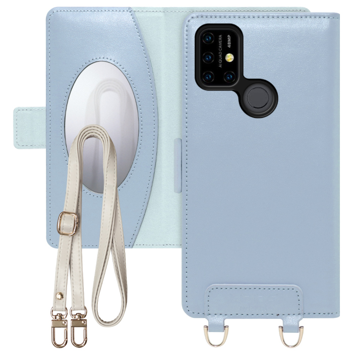 [ LOOF SWEET MIRROR Series ] UMIDIGI Power3  スマホケース  ショルダー付き手帳型スマホケース ミラー付き カードポケット 本革 [ UMIDIGI Power3 ]