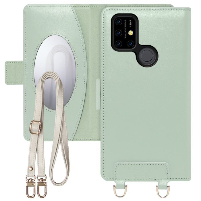 [ LOOF SWEET MIRROR Series ] UMIDIGI Power3  スマホケース  ショルダー付き手帳型スマホケース ミラー付き カードポケット 本革 [ UMIDIGI Power3 ]