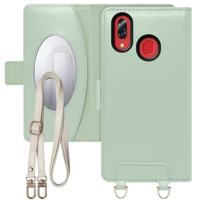 [ LOOF SWEET MIRROR Series ] Libero S10 liberos10 リベロs10 スマホケース  ショルダー付き手帳型スマホケース ミラー付き カードポケット 本革 [ Libero S10 ]