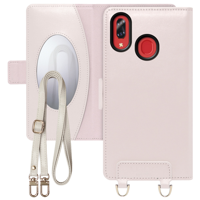 [ LOOF SWEET MIRROR Series ] Libero S10 liberos10 リベロs10 スマホケース  ショルダー付き手帳型スマホケース ミラー付き カードポケット 本革 [ Libero S10 ]