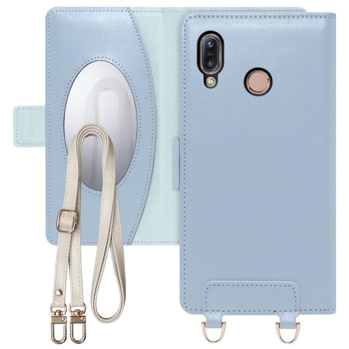 [ LOOF SWEET MIRROR Series ] ZenFone Max (M1) ZB555KL zenfonemax maxm1 スマホケース  ショルダー付き手帳型スマホケース ミラー付き カードポケット 本革 [ ZenFone Max (M1) ]