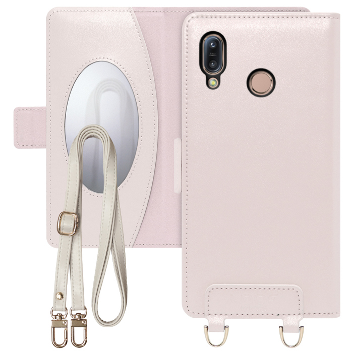 [ LOOF SWEET MIRROR Series ] ZenFone Max (M1) ZB555KL zenfonemax maxm1 スマホケース  ショルダー付き手帳型スマホケース ミラー付き カードポケット 本革 [ ZenFone Max (M1) ]