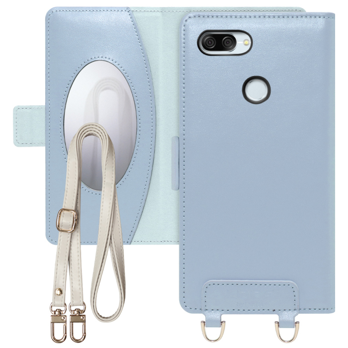 [ LOOF SWEET MIRROR Series ] ZenFone Max Plus (M1) ZB570TL zenfonemaxplus maxplus maxplusm1 スマホケース  ショルダー付き手帳型スマホケース ミラー付き カードポケット 本革 [ ZenFone Max Plus (M1) ]