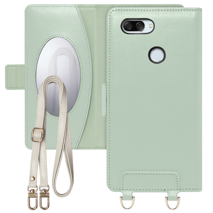 [ LOOF SWEET MIRROR Series ] ZenFone Max Plus (M1) ZB570TL zenfonemaxplus maxplus maxplusm1 スマホケース  ショルダー付き手帳型スマホケース ミラー付き カードポケット 本革 [ ZenFone Max Plus (M1) ]