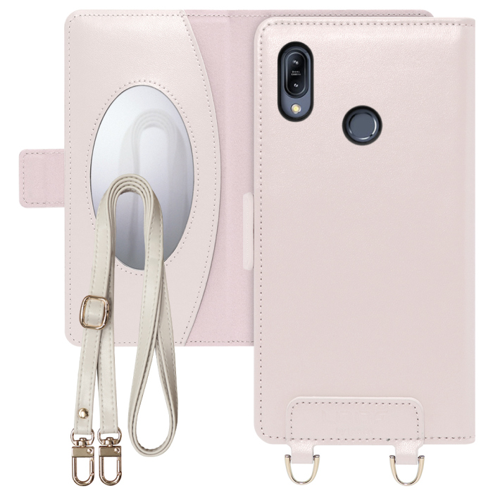 [ LOOF SWEET MIRROR Series ] ZenFone Max (M2) ZB633KL zenfonemax maxm2 スマホケース  ショルダー付き手帳型スマホケース ミラー付き カードポケット 本革 [ ZenFone Max (M2) ]