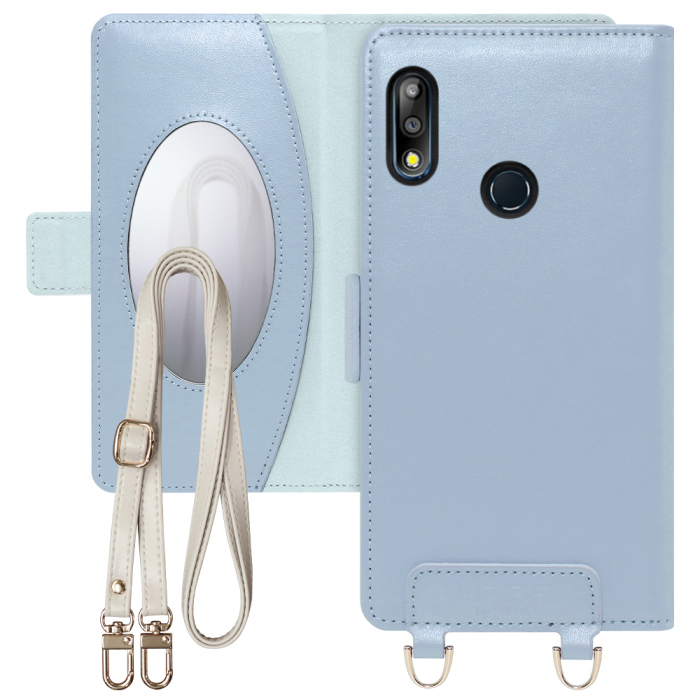[ LOOF SWEET MIRROR Series ] ZenFone Max Pro (M2) ZB631KL zenfonemaxpro maxpro maxprom2 スマホケース  ショルダー付き手帳型スマホケース ミラー付き カードポケット 本革 [ ZenFone Max Pro (M2) ]
