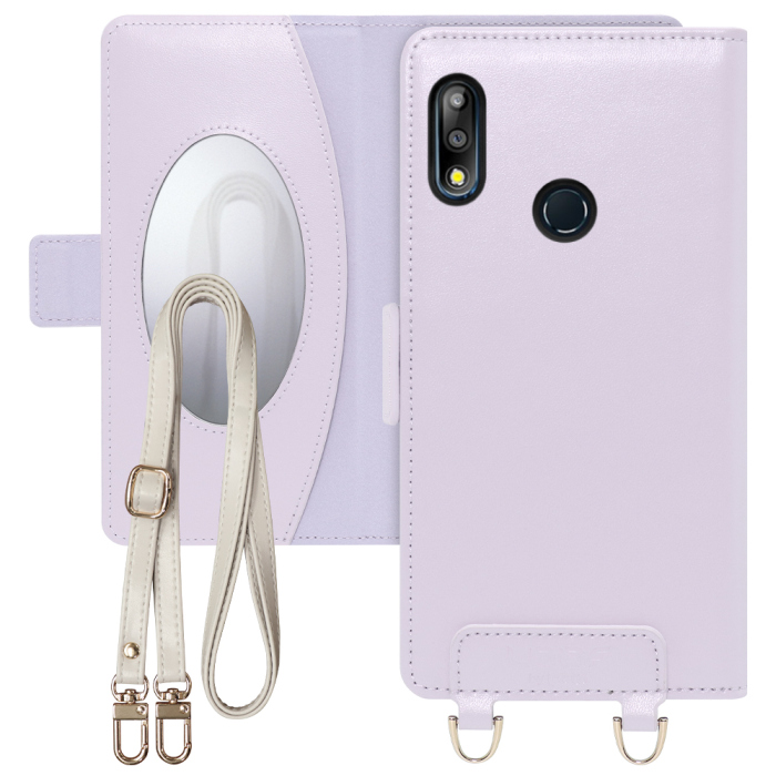 [ LOOF SWEET MIRROR Series ] ZenFone Max Pro (M2) ZB631KL zenfonemaxpro maxpro maxprom2 スマホケース  ショルダー付き手帳型スマホケース ミラー付き カードポケット 本革 [ ZenFone Max Pro (M2) ]