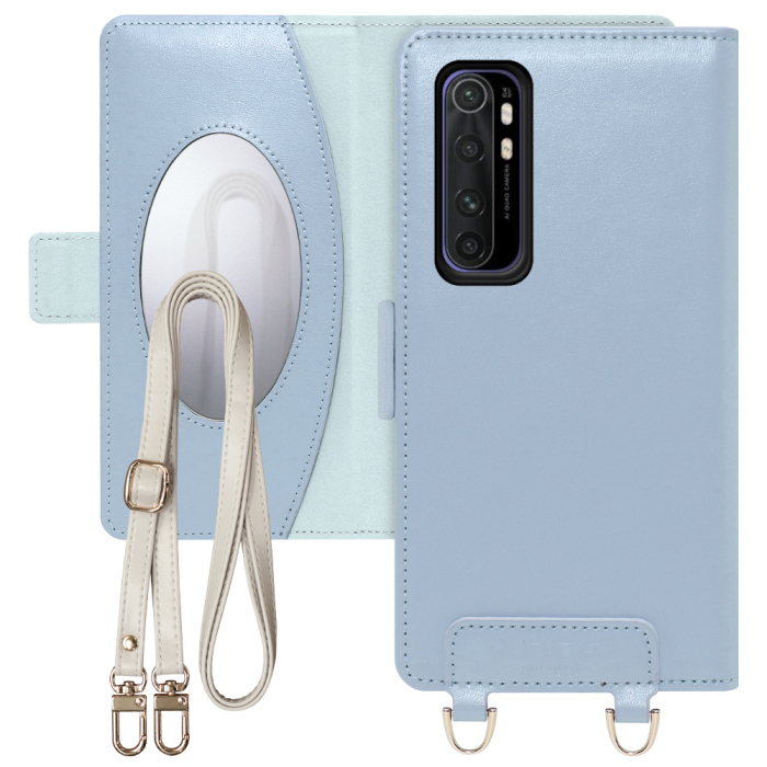 [ LOOF SWEET MIRROR Series ] Xiaomi Mi Note 10 Lite  minote10lite 10lite スマホケース  ショルダー付き手帳型スマホケース ミラー付き カードポケット 本革 [ Mi Note 10 Lite  ]
