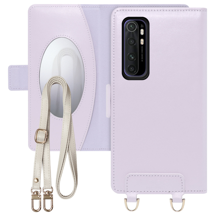 [ LOOF SWEET MIRROR Series ] Xiaomi Mi Note 10 Lite  minote10lite 10lite スマホケース  ショルダー付き手帳型スマホケース ミラー付き カードポケット 本革 [ Mi Note 10 Lite  ]