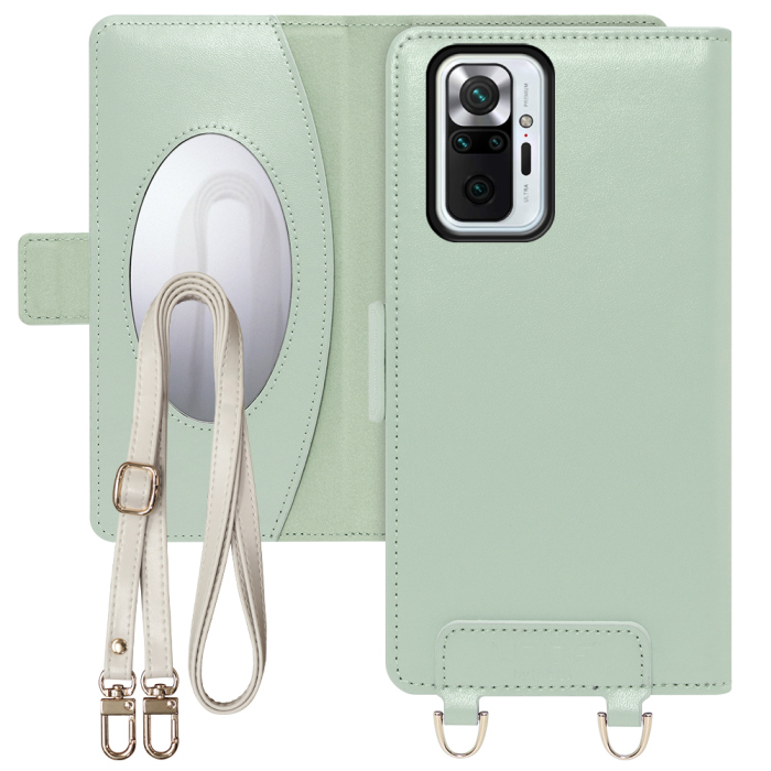 [ LOOF SWEET MIRROR Series ] Xiaomi Redmi Note 10 Pro redminote10pro note10pro redminote 10pro スマホケース  ショルダー付き手帳型スマホケース ミラー付き カードポケット 本革 [ Redmi Note 10 Pro ]