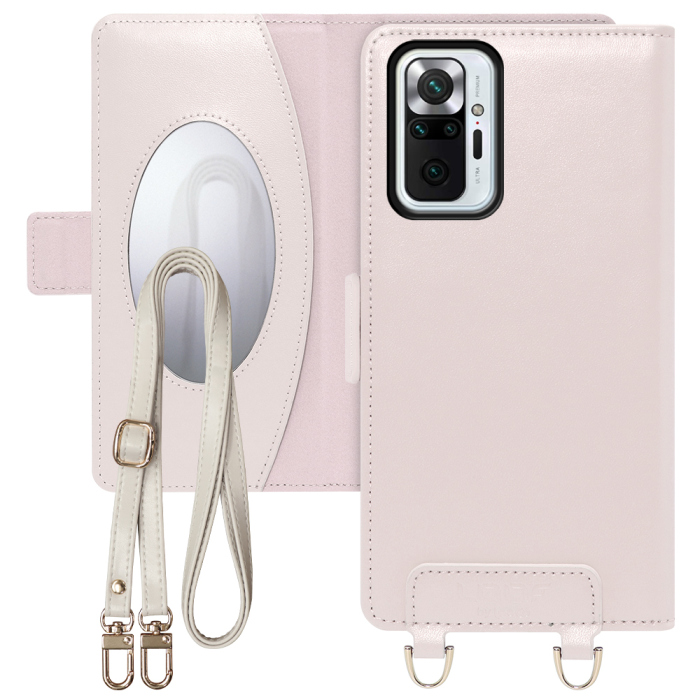 [ LOOF SWEET MIRROR Series ] Xiaomi Redmi Note 10 Pro redminote10pro note10pro redminote 10pro スマホケース  ショルダー付き手帳型スマホケース ミラー付き カードポケット 本革 [ Redmi Note 10 Pro ]