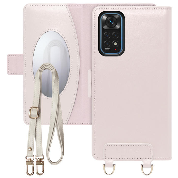 [ LOOF SWEET MIRROR Series ] Xiaomi Redmi Note 11 redminote11 note11 スマホケース  ショルダー付き手帳型スマホケース ミラー付き カードポケット 本革 [ Redmi Note 11 ]
