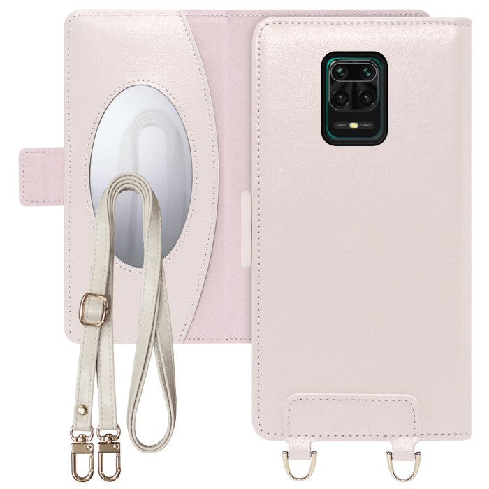 [ LOOF SWEET MIRROR Series ] Xiaomi Redmi Note 9S redminote9s note9S redminote スマホケース  ショルダー付き手帳型スマホケース ミラー付き カードポケット 本革 [ Redmi Note 9S ]