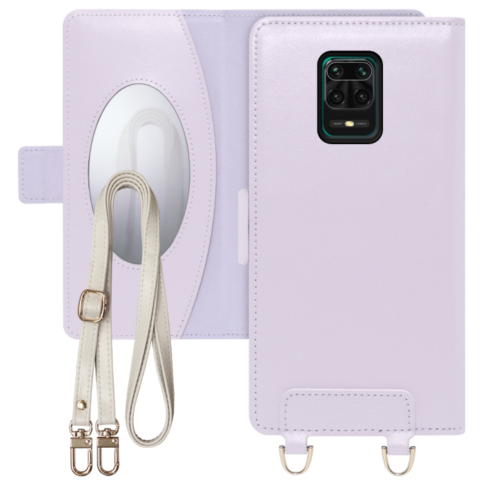 [ LOOF SWEET MIRROR Series ] Xiaomi Redmi Note 9S redminote9s note9S redminote スマホケース  ショルダー付き手帳型スマホケース ミラー付き カードポケット 本革 [ Redmi Note 9S ]