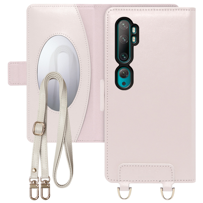 [ LOOF SWEET MIRROR Series ] Xiaomi Mi Note 10 / Mi Note 10 Pro minote10 minote10pro 10pro スマホケース  ショルダー付き手帳型スマホケース ミラー付き カードポケット 本革 [ Mi Note 10 / Mi Note 10 Pro ]