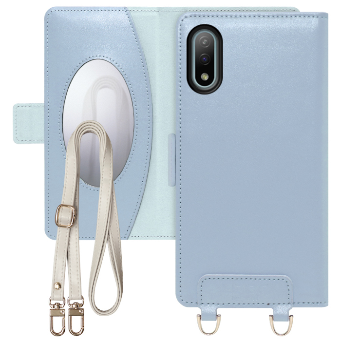 [ LOOF SWEET MIRROR Series ] Xperia Ace II SO-41B aceⅡ ace2 スマホケース  ショルダー付き手帳型スマホケース ミラー付き カードポケット 本革 [ Xperia Ace Ⅱ ]