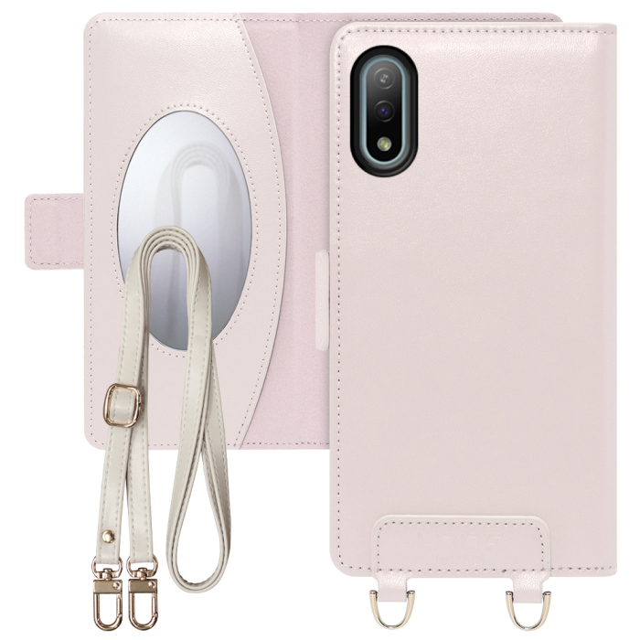[ LOOF SWEET MIRROR Series ] Xperia Ace II SO-41B aceⅡ ace2 スマホケース  ショルダー付き手帳型スマホケース ミラー付き カードポケット 本革 [ Xperia Ace Ⅱ ]