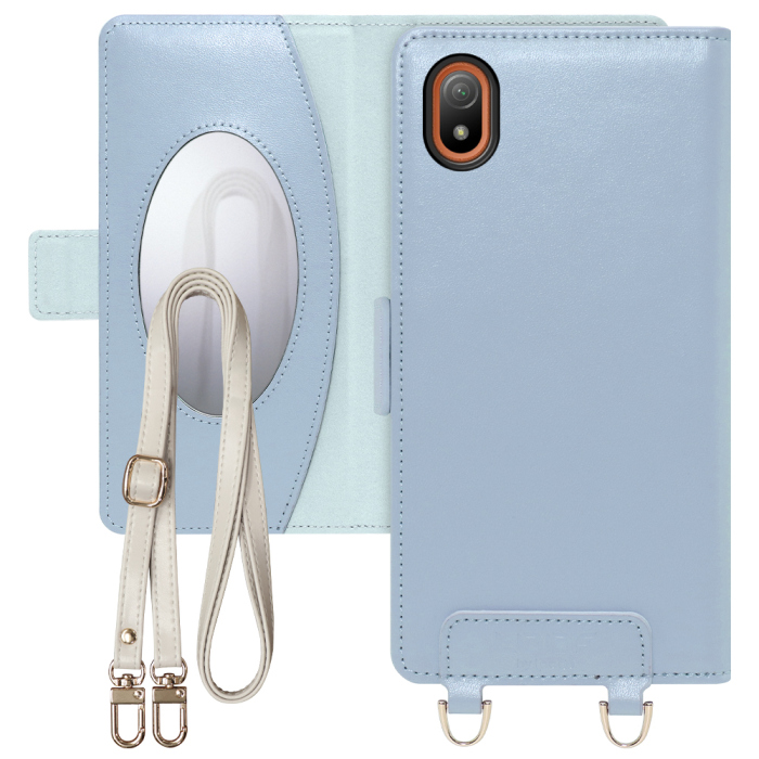 [ LOOF SWEET MIRROR Series ] Xperia Ace III SO-53C / SOG08 aceⅢ ace3 スマホケース  ショルダー付き手帳型スマホケース ミラー付き カードポケット 本革 [ Xperia Ace III ]