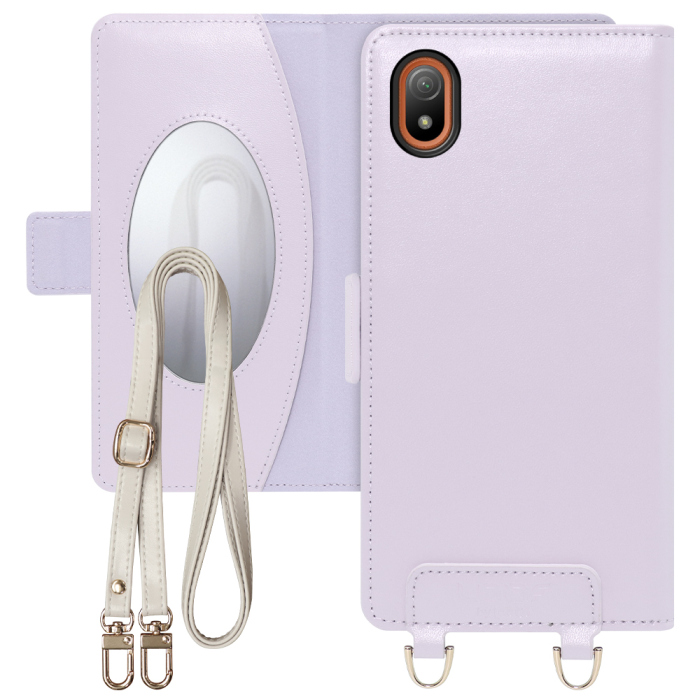 [ LOOF SWEET MIRROR Series ] Xperia Ace III SO-53C / SOG08 aceⅢ ace3 スマホケース  ショルダー付き手帳型スマホケース ミラー付き カードポケット 本革 [ Xperia Ace III ]