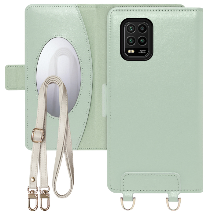 [ LOOF SWEET MIRROR Series ] Xiaomi Mi 10 Lite 5G mi10lite5g mi10 10lite スマホケース  ショルダー付き手帳型スマホケース ミラー付き カードポケット 本革 [ Xiaomi Mi 10 Lite 5G ]
