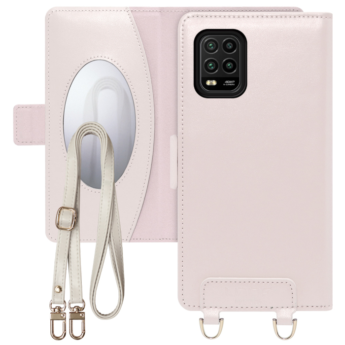 [ LOOF SWEET MIRROR Series ] Xiaomi Mi 10 Lite 5G mi10lite5g mi10 10lite スマホケース  ショルダー付き手帳型スマホケース ミラー付き カードポケット 本革 [ Xiaomi Mi 10 Lite 5G ]