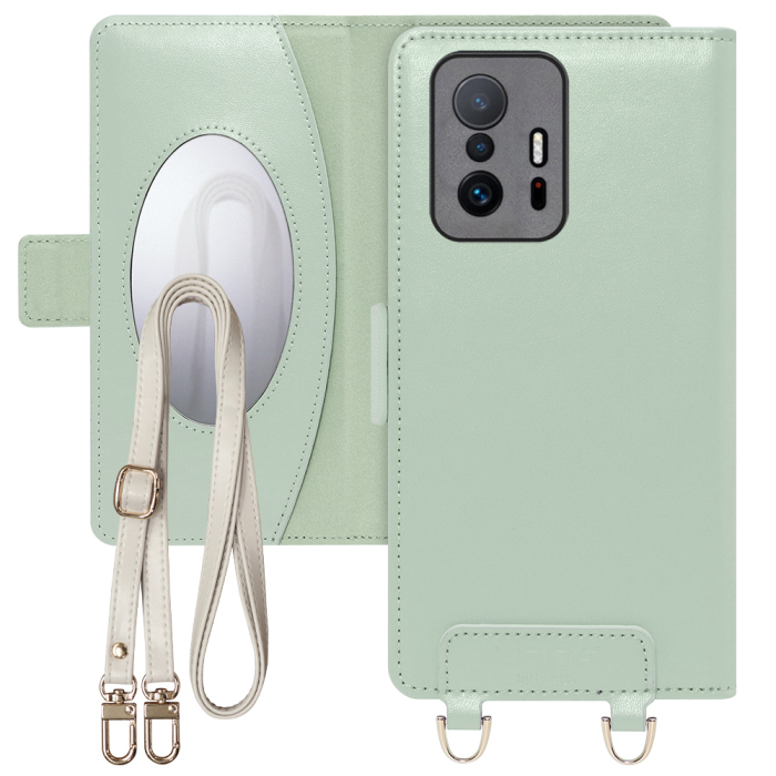 [ LOOF SWEET MIRROR Series ] Xiaomi 11T / 11T Pro xiaomi11t xiaomi11tpro 11tpro スマホケース  ショルダー付き手帳型スマホケース ミラー付き カードポケット 本革 [ Xiaomi 11T / 11T Pro ]