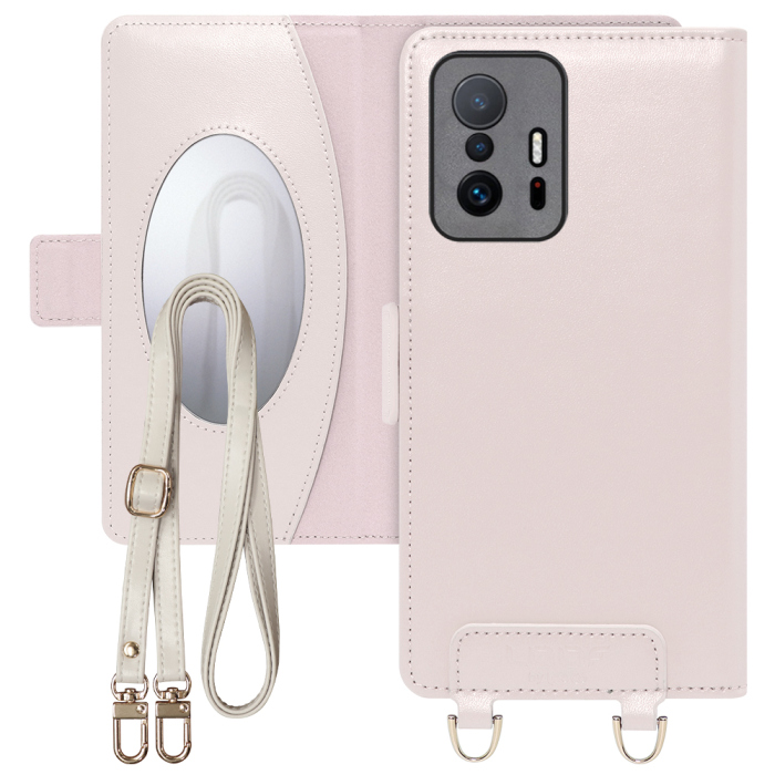 [ LOOF SWEET MIRROR Series ] Xiaomi 11T / 11T Pro xiaomi11t xiaomi11tpro 11tpro スマホケース  ショルダー付き手帳型スマホケース ミラー付き カードポケット 本革 [ Xiaomi 11T / 11T Pro ]