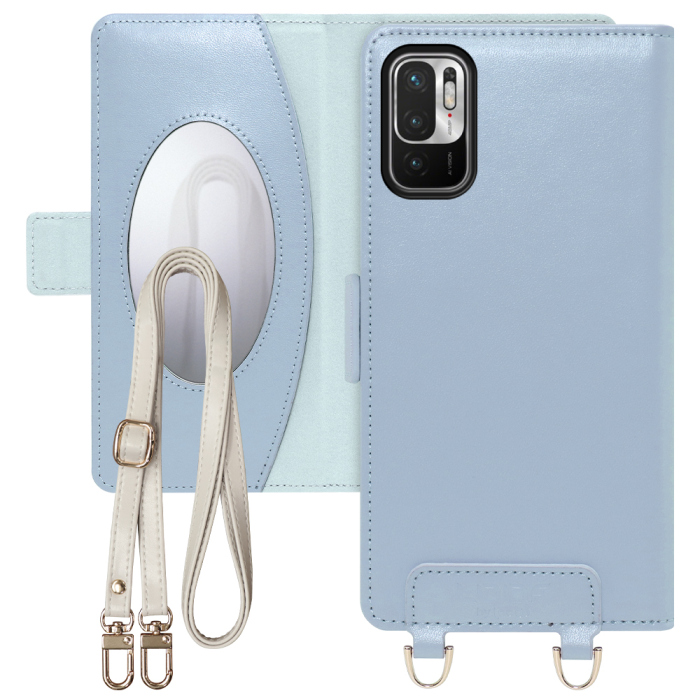 [ LOOF SWEET MIRROR Series ] Xiaomi Redmi Note 10 JE / Redmi Note 10T redminote10je redminote10t スマホケース  ショルダー付き手帳型スマホケース ミラー付き カードポケット 本革 [ Redmi Note 10 JE / 10T ]